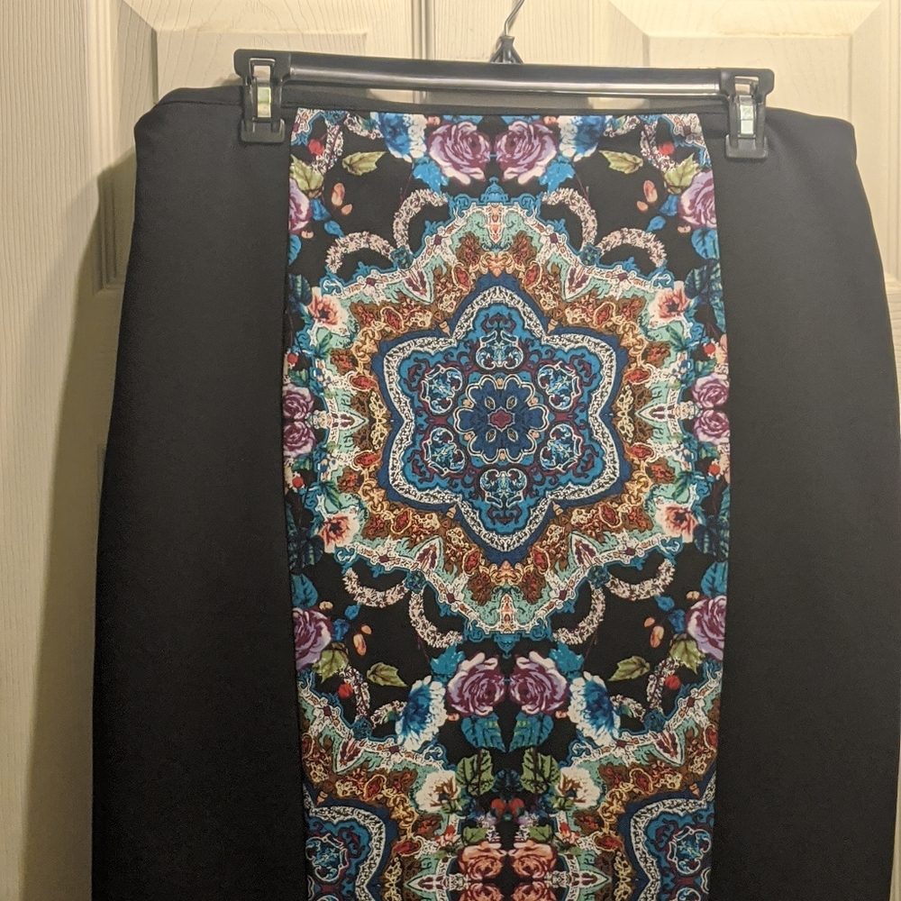 Black/Print Nicole Miller Skirt